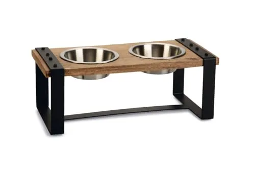 Beeztees K&Bz Hundegeschirr, Holz, Karint, 56 x 28 x 18 cm, 2 x 1300 ml, Braun, 2000 g