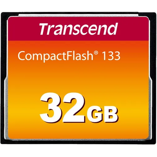 Transcend TS32GCF133 Speicherkarte 32 GB - Speicherkarten, 32 GB Kapazität für schnelle und zuverlässige Datenspeicherung, ideal für digitale Kameras und Geräte.
