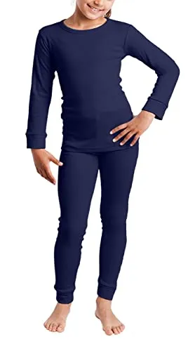 Cocain underwear 1 Set Lange Kinder Thermo Unterwäsche Hemd und Hose Gr. 122-128 dunkelblau