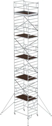 Klappgerüst 1,35 x 1,80 x 9,80m mit Ausleger - Gerüst für professionelle Anwendungen, robust und vielseitig einsetzbar - ideal für Bauprojekte und Renovierungen.