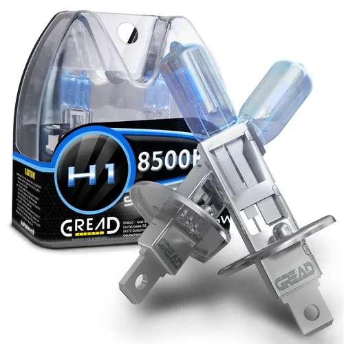 H1 BOX HALOGEN LAMPEN IN XENON OPTIK VON GREAD LIGHTS SUPER WHITE 8500K 55W