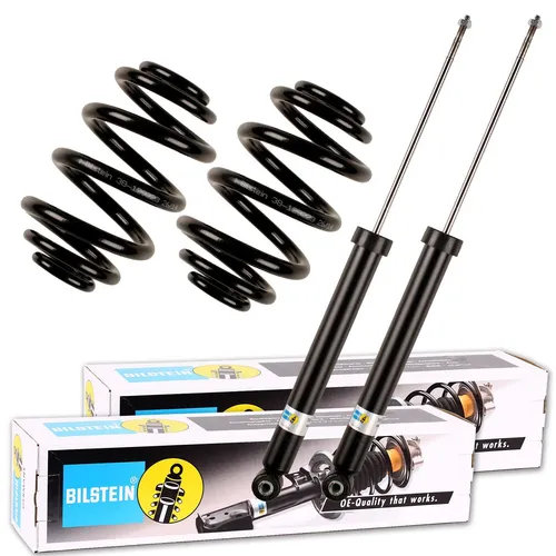 2x BILSTEIN B4 STOßDÄMPFER + B3 FEDERN HINTEN passend für BMW 3er E46