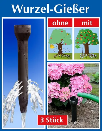 Maximex Gießkanne Wurzel Gießer 3er Durchmesser 5,5 cm x H: 30 cm (3-tlg., Wurzelgießer)