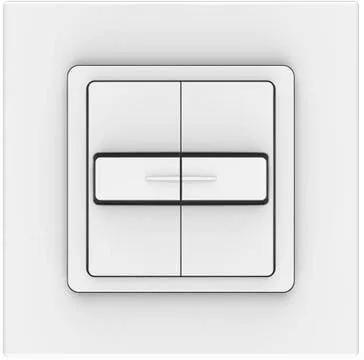 Somfy 1800506 Zweifach-Rollladenschalter weiß - Schalter für die komfortable Steuerung von Rollläden, inklusive passendem Rahmen und hochwertiger SOMFY-Qualität.