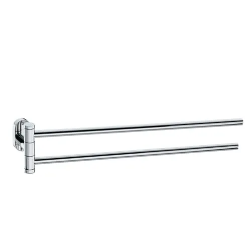 kela Handtuchhalter LUCIDO 43cm, bewegbar - Eleganter Handtuchhalter für Küche & Bad: zweiarmig aus rostfreiem Edelstahl, platzsparend und einfach zu montieren - ideal für kleine Räume.