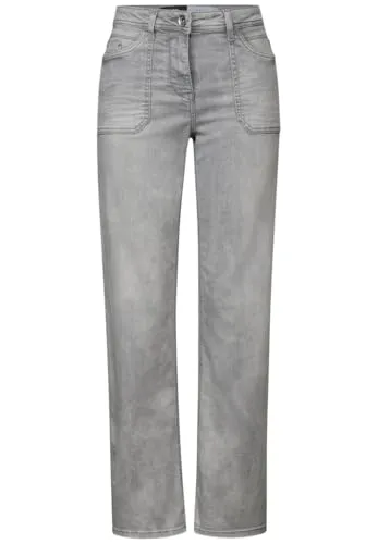 STREET ONE Loose-fit-Jeans High Waist grau 36 - Jeans in High Waist mit bequemer Passform, ideal für einen lässigen Look und vielseitig kombinierbar.