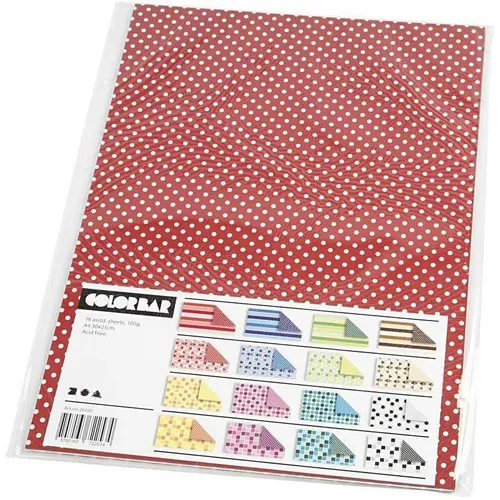 Blätter A4 Beidseitig Muster Papier Gemischte Stile 100gsm Craft Farbe BAR 16