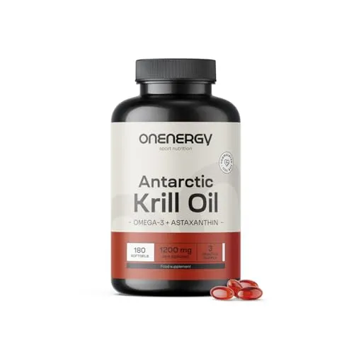 OnEnergy Krillöl 1200 mg – Omega-3, Cholin und Astaxanthin – 180 Kapseln