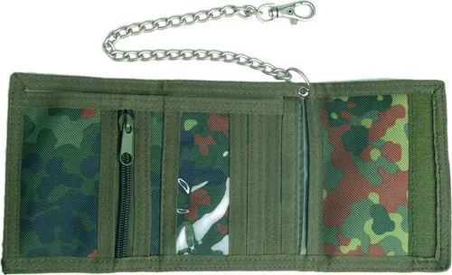 Mil-Tec Geldbörse mit Sicherheitskette, flecktarn