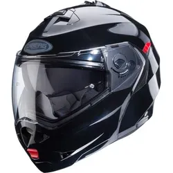 Caberg Duke X Smart Klapphelm, schwarz, Größe XS - Motorradhelm mit P/J Homologation, integrierter Sonnenblende und Schnellverschluss-System für das Visier, ideal für sichere und komfortable Fahrten.
