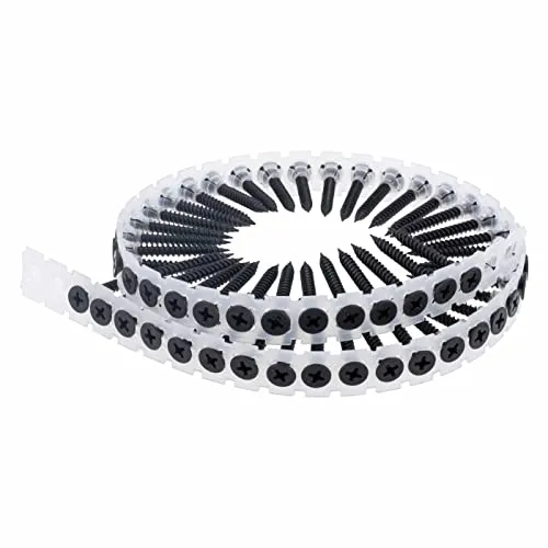 SCREW REBEL Magazinierte Schnellbauschrauben Feingewinde 3.5 x 35 mm - 5.000 Stück - Hochwertige magazinierte Schnellbauschrauben für die einfache Befestigung von Gipskartonplatten auf Metallunterkonstruktionen. Korrosionsgeschützt und ideal für langlebige Anwendungen.