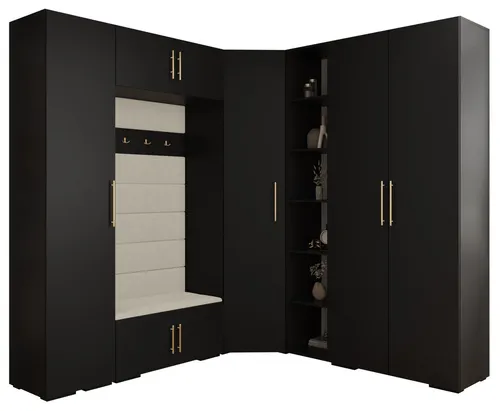 ABIKS MÖBEL Kompaktgarderobe INOVA 3 SATZ 2 – Elegantes Möbelset für jeden Raum - Dieses vielseitige Möbelset bietet zahlreiche Stauraummöglichkeiten für Kleidung und persönliche Gegenstände. Das moderne Design passt perfekt in jedes Zuhause und überzeugt durch hochwertige Materialien und einfache Montage.