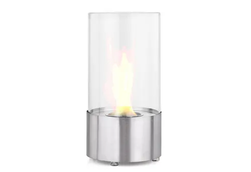 Moritz Dekokamin Bio-Ethanol Tischkamin - Eleganter Tischkamin aus rostfreiem Edelstahl mit Sicherheitsglas, ideal für eine wohlige Atmosphäre auf Ihrer Terrasse oder im Wohnzimmer.