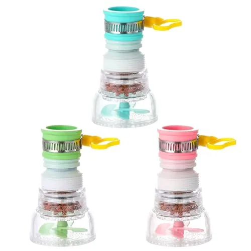 3er-Pack Wasserhahnfilter, Rotierender Blattfilter, Einziehbarer Leitungswasserfilter, Um 360 Grad Drehbarer Filter Für Küche Und Bad, Um Verunreinigungen Aus Dem Wasser Zu Entfernen