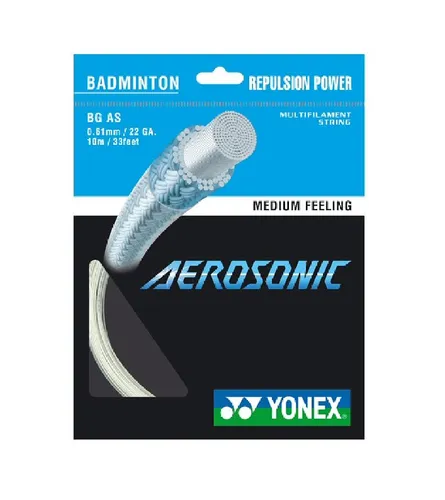 Yonex Badmintonsaite Aerosonic (Power+Komfort) weiss 10m Set