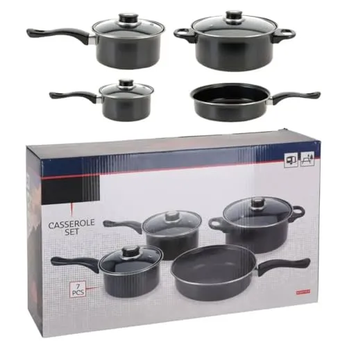 Redcliffs Camping Kochtopfset - 3-teiliges Campinggeschirr 16 cm, 18 cm und 22 cm, ideal für Outdoor-Küchen und vielseitige Mahlzeiten unterwegs