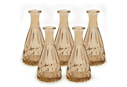 Blümelhuber Dekovase Glasvase Boho/Vintage, Taupe, 5 Stück (5 St)