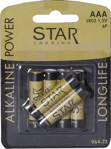 6er Pack Micro Batterien, AAA 1,5V Power Alkaline