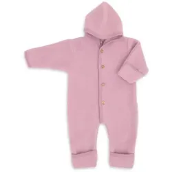 Kinderhaus Blaubaer Schlafoverall Baby-Overall mit Kapuze, Holzknöpfen & Mulltuch Blaubaer 62-68