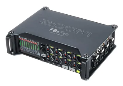 Zoom F8n-Pro/GE Multitrack Field Recorder - Multitrack Audiorecorder mit 32-Bit-Float-Technologie, 8 Kanälen und hochwertigen Mikrofonvorverstärkern für professionelle Aufnahmen unterwegs.