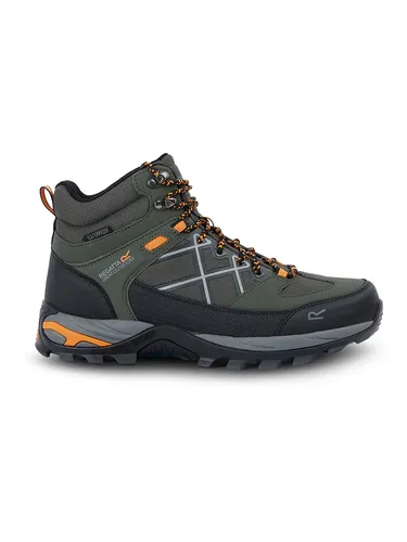 Regatta Samaris III Freizeitschuhe in Oliv/Orange - Größe 41 - Ideal für Outdoor-Abenteuer, bieten diese Freizeitschuhe Komfort und Schutz. Mit ISOTEX-Membran bleiben deine Füße trocken, während die atmungsaktiven Materialien für ein angenehmes Fußklima sorgen.