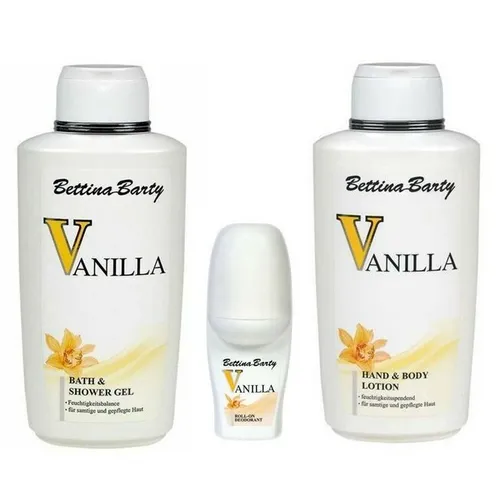 Bettina Barty Vanilla Shower Gel & Body Lotion, je 500ml & Deodorant 50ml