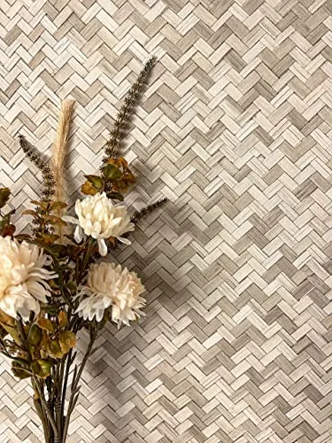 NEWROOM Tapete Beige Vliestapete Rattan-Optik in braun von Newroom