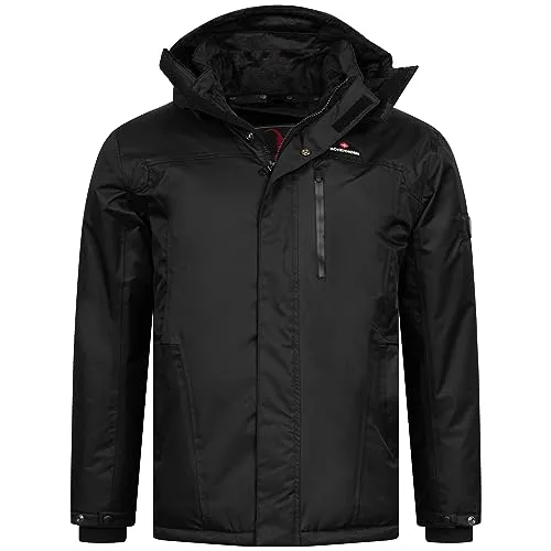 Höhenhorn Starsgard Herren Winter Jacke Schwarz Gr. L - Ski-Jacken für Herren: Wasserdicht und atmungsaktiv mit einer Wassersäule von 10.000mm, ideal für Winteraktivitäten und schützt vor Kälte.