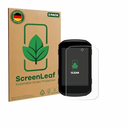 ScreenLeaf 2 Stück Schutzfolie für Garmin Edge 850/550 [nachhaltiger Displayschutz, Folie, transparent, kratzfest]