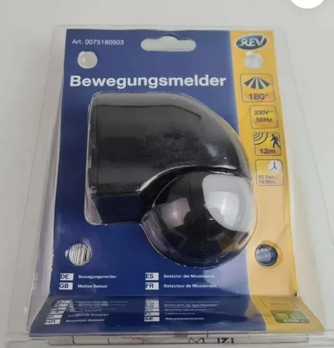 Rev Bewegungsmelder 180 Grad IP44 Schwarz Bewegungsmelder für Außen IP44