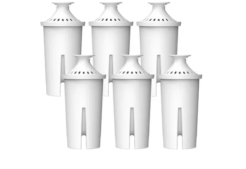 Comedes Kalk- und Wasserfilter 6er Set einsetzbar statt Brita Classic, Zubehör für PearlCo Classic, einsetzbar statt Brita Mavea 107007, 766229, 001529, 10171019, 107007