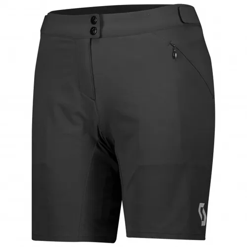 Scott Shorts W's Endurance With Pad black (0001) XL - Damen Radhosen & Shorts mit 2-in-1 Design: Außenshorts für Komfort und innenliegende Kompressionshose für Leistung. Ideal für Mountainbiken, atmungsaktiv und wasserabweisend.