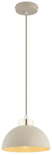KAR LIGHTING Pendellampe 1-flammig Beige – Moon Ecru Kaschmir Leuchte aus Metall