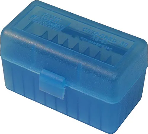 MTM 50 Round Rifle Ammunition Box RS-50 Transparent Blue (RS-50)