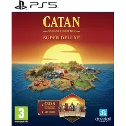 Catan Super Deluxe Edition - Strategiespiel für 3-6 Spieler, mit hochwertigem Spielmaterial und exklusiven Erweiterungen für stundenlangen Spielspaß.