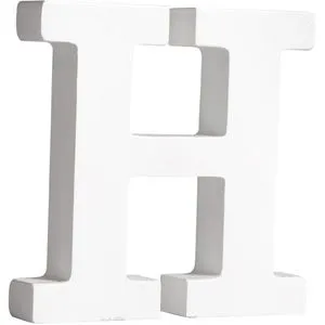 Rayher Schriftzug 62659000, aus Holz, Aufsteller, H, 3D-Buchstabe, 11 x 11 cm