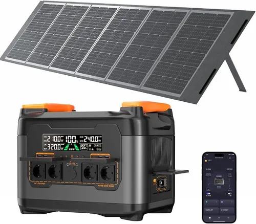 Rolipo Tragbare Powerstation 2400W mit LiFePO4-Akku - Die Rolipo Powerstation bietet 2048Wh Kapazität und ist perfekt für den Einsatz im Freien. Mit automatischer USV-Funktion und langlebigen LiFePO4-Batterien ist sie ideal für Notfälle und Abenteuer.