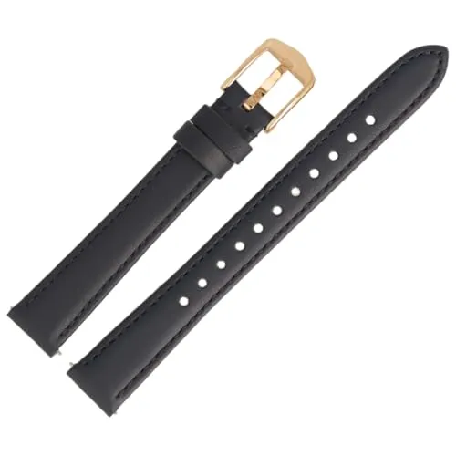 Fossil Uhrenarmband 14mm Leder Blau Gold – ES-3843 von Fossil