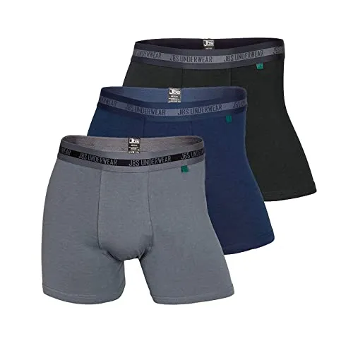 JBS 3P Bamboo Boxers Mixed XX-Large Herren - Herrenunterhosen aus 65% Bambus und 30% Bio-Baumwolle – temperaturregulierend und antibakteriell für maximalen Komfort und Frische den ganzen Tag.