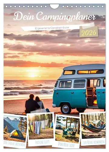 Fred Schimak | Dein Campingplaner - KI generierte Campingträume 2025 - Entdecke die Schönheit des Campings mit diesem Wandkalender. 14 atemberaubende Bilder bringen das typische Campingfeeling in dein Zuhause. Ideal für Reisefans und Naturliebhaber!