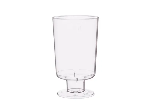 PW 10 Stück Einweg-Weinglas 0,2l, glasklar, mit Steckfuß