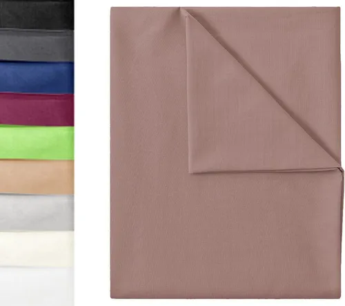 NatureMark Bettlaken gewebtes Bettlaken, 100% Baumwolle, Gummizug: ohne, (1 Stück), Laken Haustuch, viele Größen und Farben, 150x250 cm, Sand