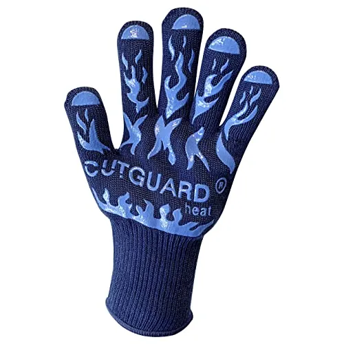 CUTGUARD HEAT Stahlnetz Hitze-Schnittschutzhandschuh bis 500°C Größe, 1 Paar - Robuster Schutzhandschuh mit hitzebeständigem Material, ideal für den professionellen Einsatz in heißen Umgebungen. Hohe Qualität mit geprüften Sicherheitsstandards.