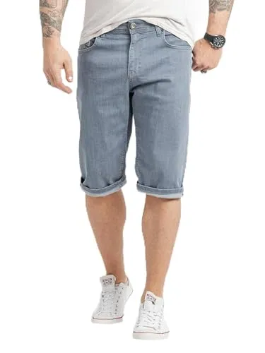 Rock Creek Herren Jeansshorts RC-2419 - Herren-Shorts aus Baumwolle mit Stretch-Anteil für optimalen Komfort. Klassischer Regular Fit mit sportlicher Passform und leichtem Used Look, ideal für den Sommer.