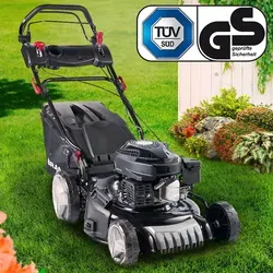 BRAST Benzin Rasenmäher 18170 SPEED - Rasenmäher mit 4-Takt Motor, 46cm Schnittbreite und 4in1-Funktion für Mähen, Mulchen, Sammeln und Seitenauswurf. TÜV-zertifiziert, ideal für perfekte Rasenpflege und Zeitersparnis.