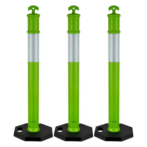VEVOR Verkehrsleitpfosten 3er Set (114 cm) mit Reflektor von Vevor