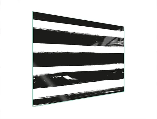 Glasschutzplatte für Herd 70x52 cm – Elegante Streifenoptik