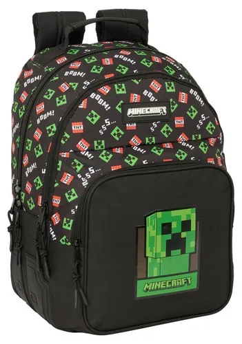 Safta Minecraft Rucksack 20l – Schwarz für Kinder