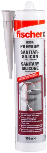 fischer Sanitärsilicon DSSA transparent 310 ml Farbe: transparent