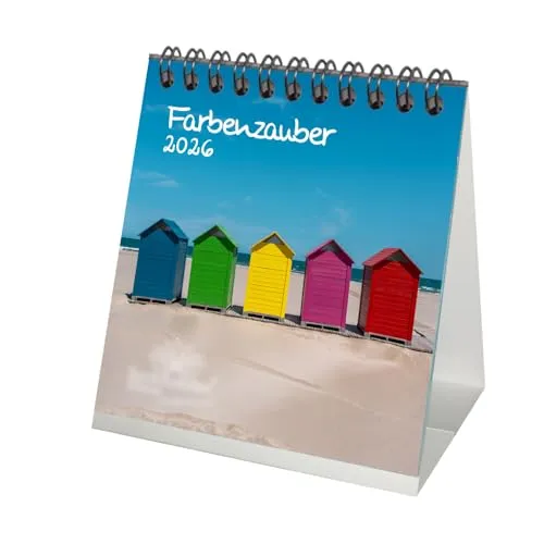 Farbenzauber Tischkalender 10cm x 10cm für 2026 Farben Colours - Seelenzauber